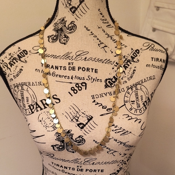 Elegant Gold Disc Necklace - Picture 1 of 3